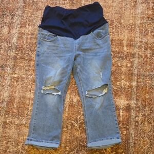 Amazon Women's Blue Straight Leg Jeans